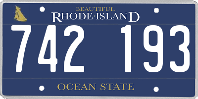 RI license plate 742193