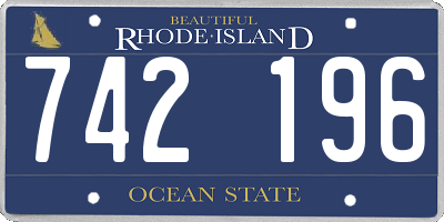 RI license plate 742196