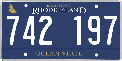 RI license plate 742197