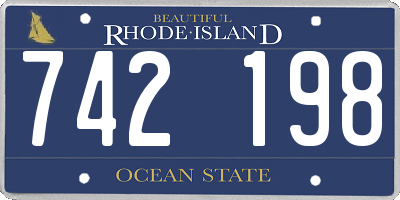 RI license plate 742198