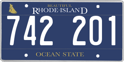 RI license plate 742201