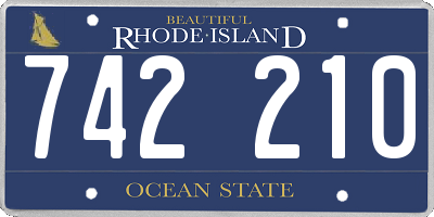 RI license plate 742210
