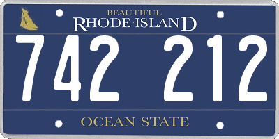 RI license plate 742212