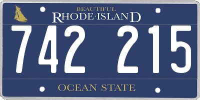 RI license plate 742215