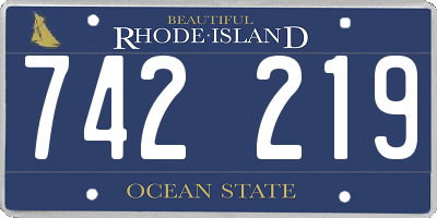 RI license plate 742219