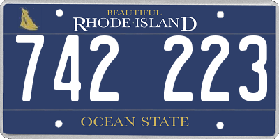 RI license plate 742223