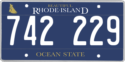 RI license plate 742229