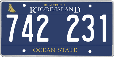 RI license plate 742231