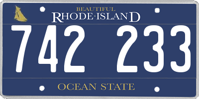 RI license plate 742233