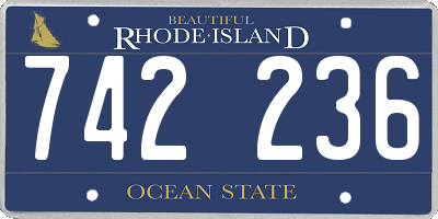 RI license plate 742236