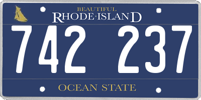 RI license plate 742237