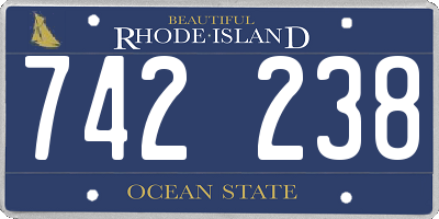 RI license plate 742238