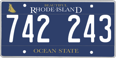 RI license plate 742243