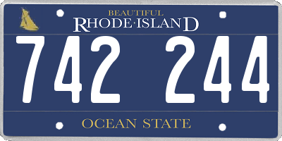 RI license plate 742244
