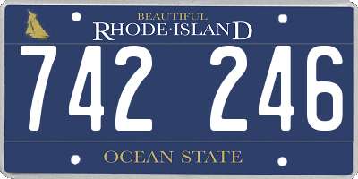 RI license plate 742246