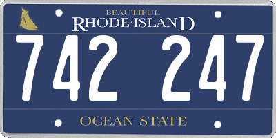 RI license plate 742247