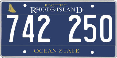 RI license plate 742250