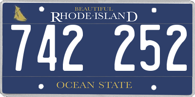 RI license plate 742252