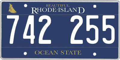 RI license plate 742255