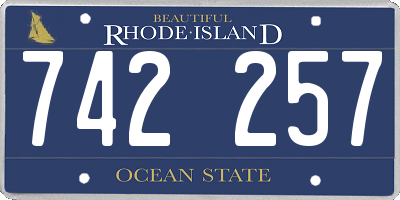 RI license plate 742257
