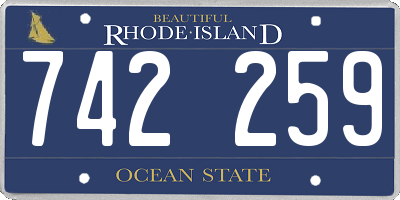 RI license plate 742259