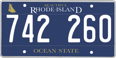 RI license plate 742260