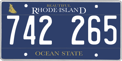 RI license plate 742265