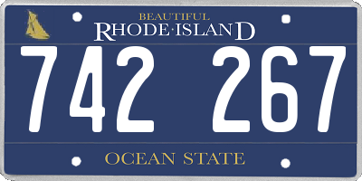 RI license plate 742267