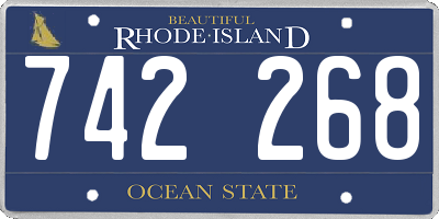 RI license plate 742268
