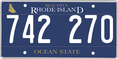 RI license plate 742270