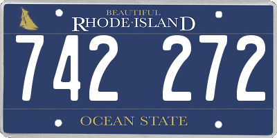 RI license plate 742272