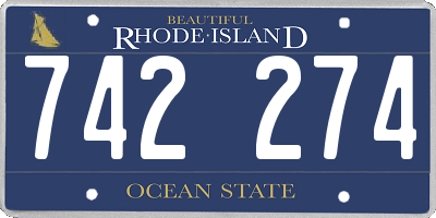 RI license plate 742274
