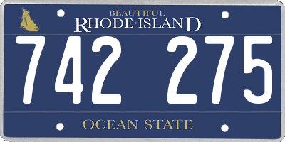 RI license plate 742275