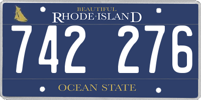 RI license plate 742276