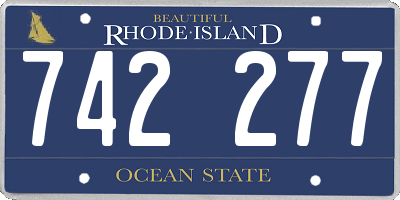 RI license plate 742277