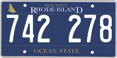 RI license plate 742278