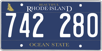 RI license plate 742280
