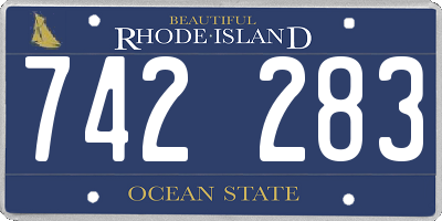 RI license plate 742283