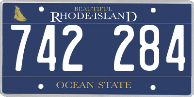 RI license plate 742284