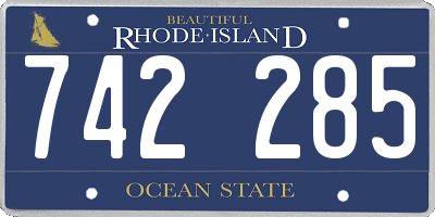 RI license plate 742285
