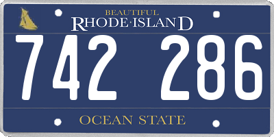 RI license plate 742286
