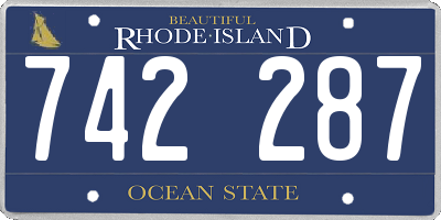 RI license plate 742287