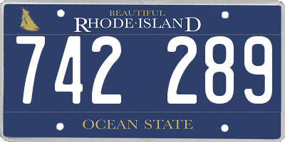 RI license plate 742289