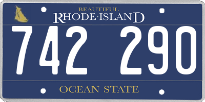 RI license plate 742290