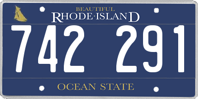 RI license plate 742291