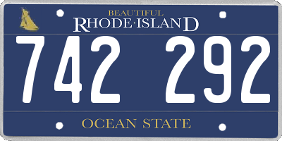 RI license plate 742292