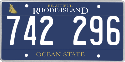 RI license plate 742296