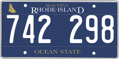 RI license plate 742298