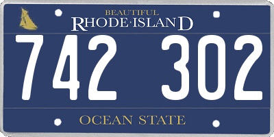 RI license plate 742302