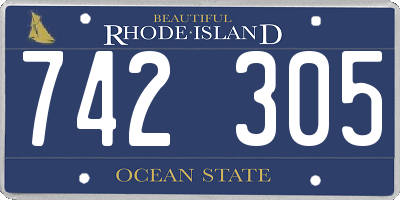 RI license plate 742305